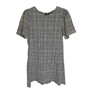 Zara Black & White Plaid Dress Women's Small
